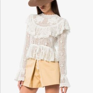 Zimmermann Castile Crochet Top Size 1